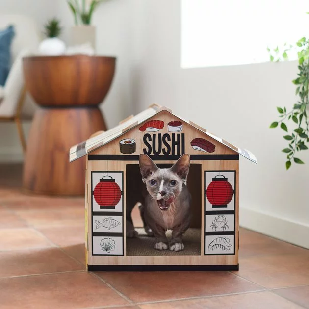 Frisco Sushi Shop Cardboard Cat House 6 Frisco Sushi Shop Cardboard Cat House - Image 4