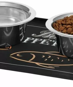 Frisco Silicone Fish Print Dog & Cat Food Mat, Black -Pet Food Gear Shop 311953 PT4. SY630 V1642542167