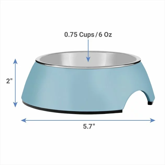 Frisco Coral Design Stainless Steel Dog & Cat Bowl, Teal 4 Frisco Coral Design Stainless Steel Dog & Cat Bowl, Teal - Image 2