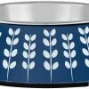 Frisco Leaf Design Stainless Steel Dog & Cat Bowl, Blue -Pet Food Gear Shop 311979 MAIN. SY630 V1642541968