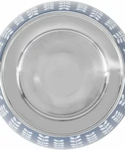 Frisco Leaf Design Stainless Steel Dog & Cat Bowl, Blue -Pet Food Gear Shop 311979 PT4. SY630 V1642542158