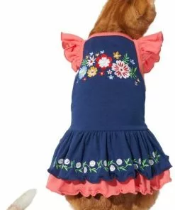 Frisco Embroidered Floral Dog & Cat Dress -Pet Food Gear Shop 312128 PT2. SY630 V1644424412