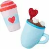Frisco Coffee for Two Ballistic Nylon Plush Squeaky Dog Toy, 2 count