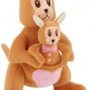 Frisco Kangaroo & Joey Plush Squeaky Dog Toy, 2 count