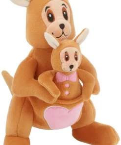 Frisco Kangaroo & Joey Plush Squeaky Dog Toy, 2 count