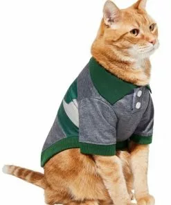 Frisco Green Striped Polo Dog & Cat Shirt -Pet Food Gear Shop 315091 PT2. SY630 V1646434051