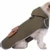 Frisco Olive Reversible Packable Dog Raincoat
