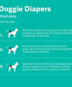 Frisco Washable Female Diaper, Flamingo, 3pk -Pet Food Gear Shop 315700 PT4. SY630 V1644882523