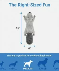 Frisco Fur Really Real Squirrel Plush Laying Squeaky Dog Toy -Pet Food Gear Shop 316935 PT1. SY630 V1641400913