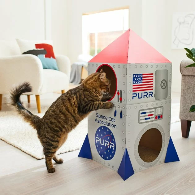 Frisco Spaceship Cardboard Cat House, 2-Story 6 Frisco Spaceship Cardboard Cat House, 2-Story - Image 4