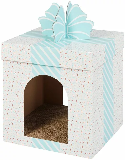 Frisco Birthday Gift Box Cardboard Cat House 3 Frisco Birthday Gift Box Cardboard Cat House