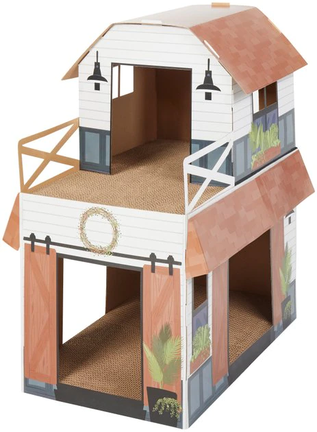 Frisco Farmhouse Cardboard Cat House, 2-Story 3 Frisco Farmhouse Cardboard Cat House, 2-Story