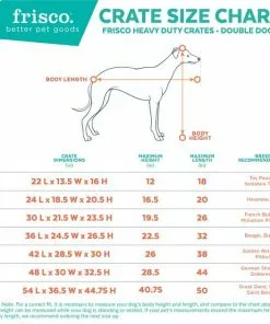 Frisco XX-Large Heavy Duty Enhanced Lock Double Door Wire Dog Crate, Fold & Carry Wire Dog Crate & Mat Kit, 54" -Pet Food Gear Shop 318116 PT2. SY630 V1634322381