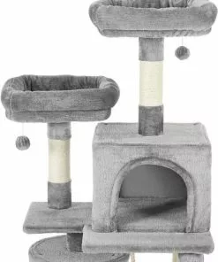 Frisco 61-in Faux Fur Tree & Condo, Gray + 38-in Cat Tree & Condo, Top Perch & Toy, Gray 14 Frisco 61-in Faux Fur Tree & Condo, Gray + 38-in Cat Tree & Condo, Top Perch & Toy, Gray -Pet Food Gear Shop 318964 PT3. SY630 V1630363328