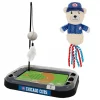 Frisco||Pets First Frisco Baseball Bear Plush and Crinkle Kicker Toy + Pets First Chicago Cubs Baseball Cat Scratcher Toy with Catnip
