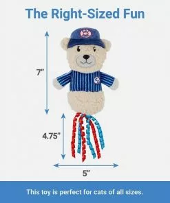 Frisco||Pets First Frisco Baseball Bear Plush and Crinkle Kicker Toy + Pets First Chicago Cubs Baseball Cat Scratcher Toy with Catnip -Pet Food Gear Shop 318986 PT2. SY630 V1630360000