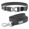 Frisco Outdoor Heathered Nylon Collar, Midnight Black, LG, Neck: 18 -26-in, Width: 1-in + Dog Leash, Midnight Black, LG - Length: 6-ft, Width: 1-in -Pet Food Gear Shop 319124 MAIN. SY630 V1631139389