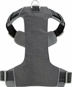 Frisco Outdoor Lightweight Ripstop Nylon Harness, Storm Gray, Large, Neck: 18 to 28-in, Girth 24 to 34-in + Heathered Dog Leash, Midnight Black, LG - Length: 6-ft, Width: 1-in -Pet Food Gear Shop 319200 PT2. SY630 V1631139087