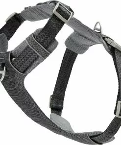 Frisco Outdoor Lightweight Ripstop Nylon Harness, Storm Gray, Large, Neck: 18 to 28-in, Girth 24 to 34-in + Heathered Dog Leash, Midnight Black, LG - Length: 6-ft, Width: 1-in -Pet Food Gear Shop 319200 PT3. SY630 V1631137868