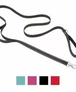 Frisco Outdoor Nylon Reflective Comfort Padded Collar, Midnight Black, MD - Neck: 14-20-in, Width: 3/4-in + Dog Leash, Midnight Black, MD - Length: 6-ft, Width: 3/4-in -Pet Food Gear Shop 319230 PT5. SY630 V1631157967