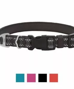 Frisco Outdoor Premium Ripstop Nylon Harness with Pocket, Midnight Black, XL - Girth: 32-44-in + Reflective Comfort Padded Dog Collar, Midnight Black, LG, Neck: 18 -26-in, Width: 1-in -Pet Food Gear Shop 319304 PT5. SY630 V1631139692