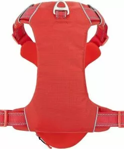 Frisco Outdoor Premium Ripstop Nylon Harness with Pocket, Sunset Orange, Large, Neck: 18 to 28-in, Girth 24 to 34-in + Waterproof Stinkproof PVC Rope Leash, Sunset Orange, 6 Ft. -Pet Food Gear Shop 319318 PT2. SY630 V1630623103