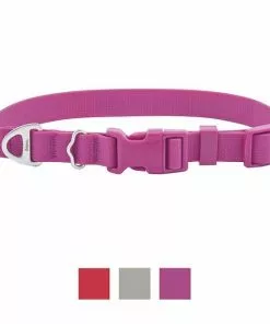 Frisco Outdoor Solid Textured Waterproof Stink Proof PVC Collar, Boysenberry Purple, Large, Neck: 18 ½ 26-in, Width: 1-in + Dog Leash, Boysenberry Purple, Large - Length: 6-ft, Width: 1-in -Pet Food Gear Shop 319334 PT1. SY630 V1631142385