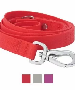 Frisco Outdoor Solid Textured Waterproof Stink Proof PVC Collar, Flamepoint Orange, Large, Neck: 18 ½ 26-in, Width: 1-in + Dog Leash, Sunset Orange, LG - Length: 6-ft, Width: 1-in -Pet Food Gear Shop 319342 PT5. SY630 V1631154982