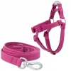 Frisco Outdoor Solid Textured Waterproof Stink Proof PVC Harness, Boysenberry Purple, Large, Neck: 19 to 27-in, Girth: 23 to 36-in + Dog Leash, Boysenberry Purple, Large - Length: 6-ft, Width: 1-in