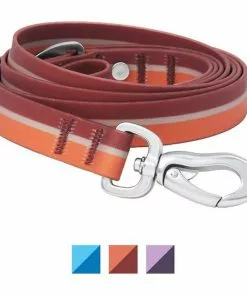 Frisco Outdoor Two Toned Waterproof Stink Proof PVC Collar, Flamepoint Orange, Large, Neck: 18 ½ 26-in, Width: 1-in + Dog Leash, Sunset Orange, Large - Length: 6-ft, Width: 1-in -Pet Food Gear Shop 319420 PT5. SY630 V1631142682