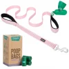 Frisco Traffic Leash with Padded Handles & Poop Bag Dispenser, Pink, Length: 6ft, Width: 1-in + Refill Dog Poop Bags, Scented, 120 count -Pet Food Gear Shop 319520 MAIN. SY630 V1630624287