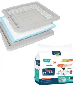Frisco Training Pad Holder, 24-in x 24-in + Dog Training & Potty Pads, 22 x 23-in, 100 count, Unscented