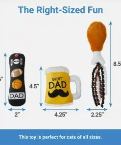 Frisco Dad's Essentials Plush Cat Toy with Catnip, 3 count -Pet Food Gear Shop 327031 PT1. SY630 V1648561582