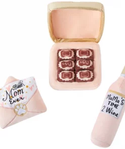 Frisco Mother's Day Gifts Plush Squeaky Dog Toy, 3 count