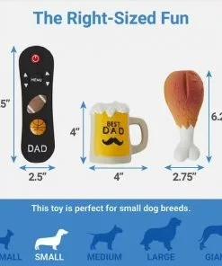 Frisco Dad's Essentials Latex Dog Toy, 3 count -Pet Food Gear Shop 327045 PT1. SY630 V1648563987