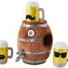 Frisco Beer & Keg Plush Squeaky Dog Toy, 4 count
