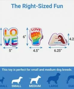 Frisco Pride Symbols Plush Squeaky Dog Toy, 3 count 7 Frisco Pride Symbols Plush Squeaky Dog Toy, 3 count -Pet Food Gear Shop 331630 PT1. SY630 V1649784984