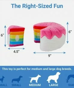 Frisco Pride Cake Plush Squeaky Dog Toy, 2 count -Pet Food Gear Shop 331636 PT1. SY630 V1649784987