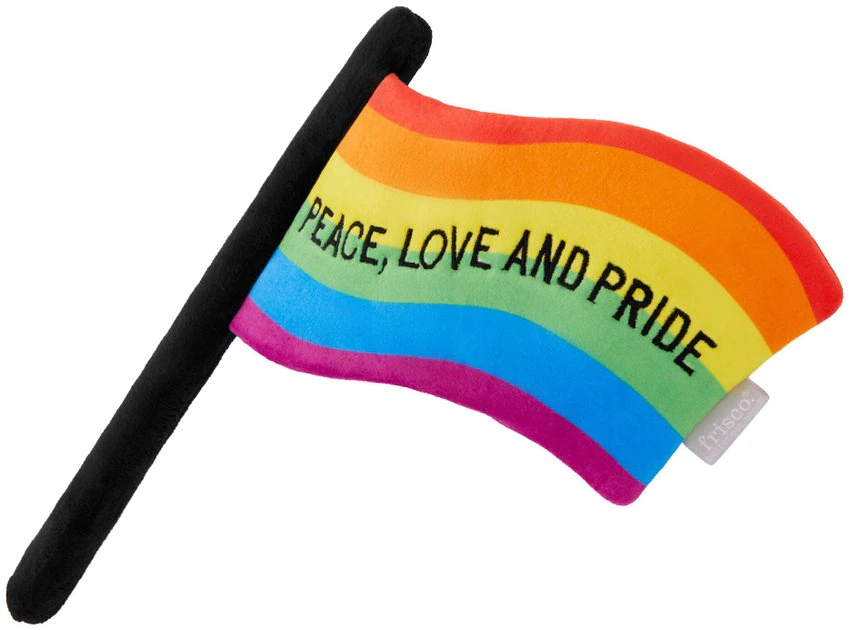 Frisco Pride Flag Flat Squeaky Dog Toy 3 Frisco Pride Flag Flat Squeaky Dog Toy