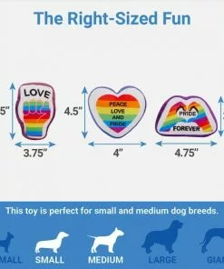 Frisco Pride Rainbow Hide & Seek Puzzle Plush Squeaky Dog Toy -Pet Food Gear Shop 331673 PT2. SY630 V1649785282