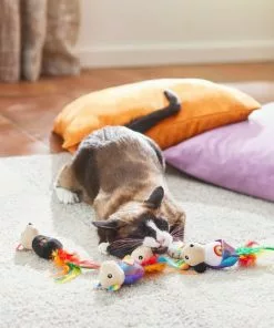 Frisco Pride Mice Plush Cat Toy with Silvervine, 4 count -Pet Food Gear Shop 331678 PT3. SY630 V1647356040